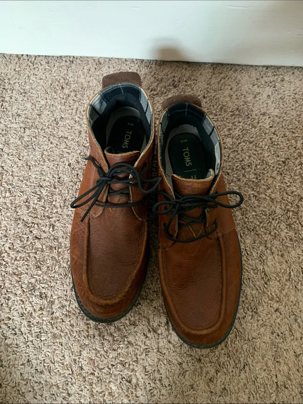 Toms Brown Leather Chukka Boots Men’s Size 10